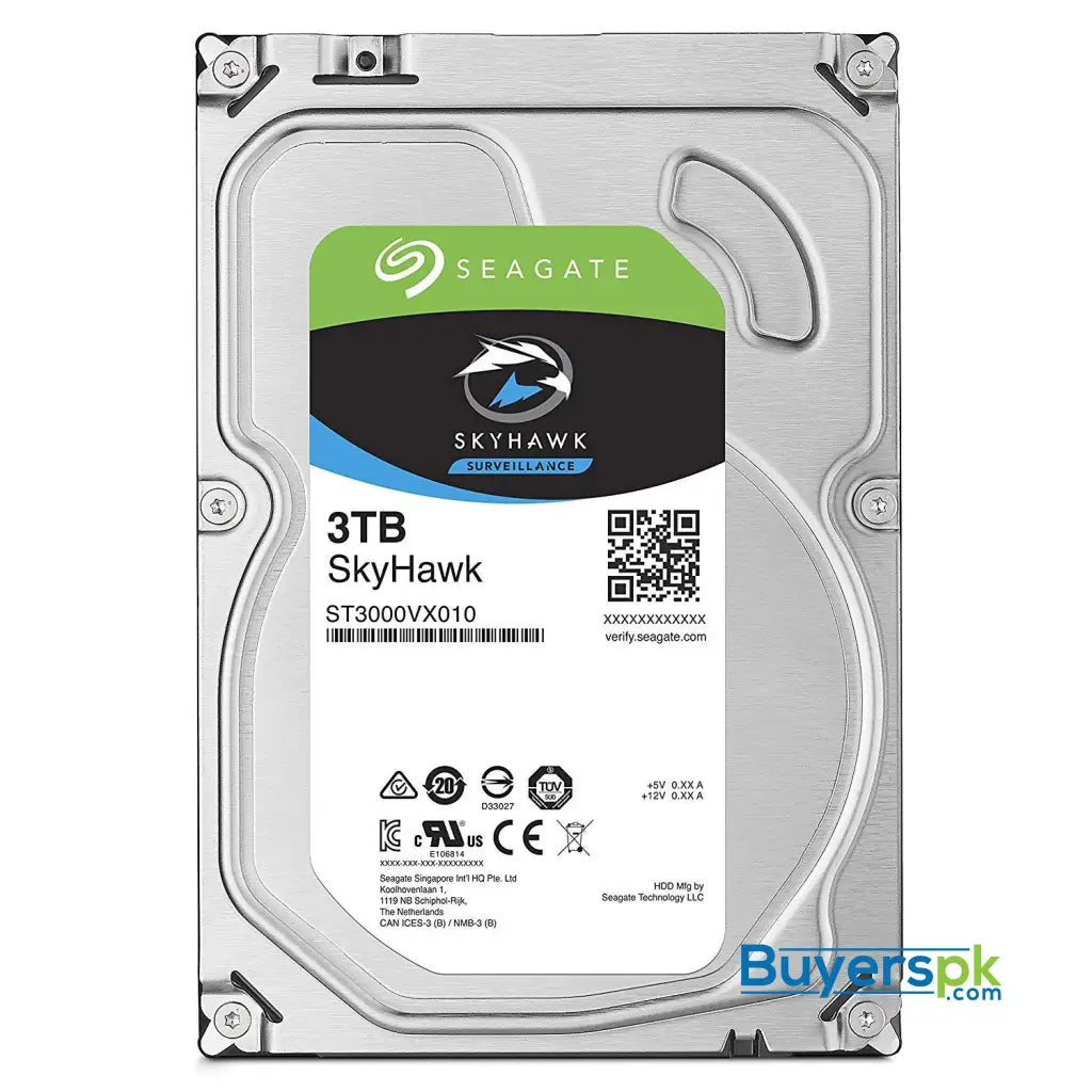 Seagate SkyHawk 3TB Surveillance Hard Drive - SATA 6Gb/s 64MB Cache 3.5-Inch Internal Drive (ST3000VX010) 3 Yrs Warranty - Hard Drive Seagate SkyHawk 3TB Surveillance Hard Drive - SATA 6Gb/s 64MB Cache 3.5-Inch Internal Drive (ST3000VX010) 3 Yrs Warranty - Hard Drive